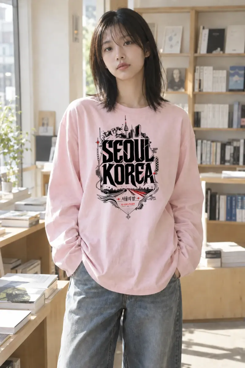 "Seoul's Night" Unisex Longsleeve T-shirt | Gildan 2400
