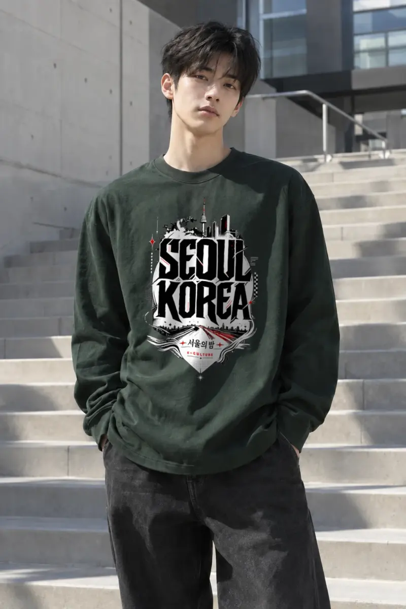 "Seoul's Night" Unisex Longsleeve T-shirt | Gildan 2400
