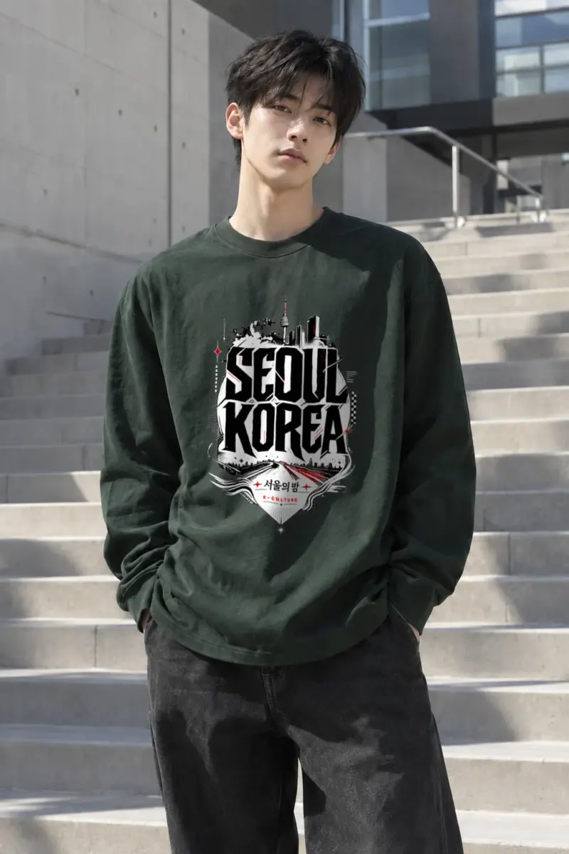 "Seoul's Night" Unisex Longsleeve T-shirt | Gildan 2400