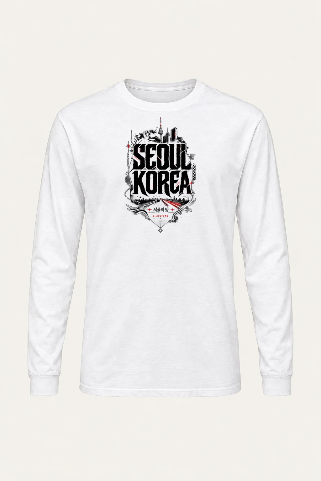 "Seoul's Night" Unisex Longsleeve T-shirt | Gildan 2400