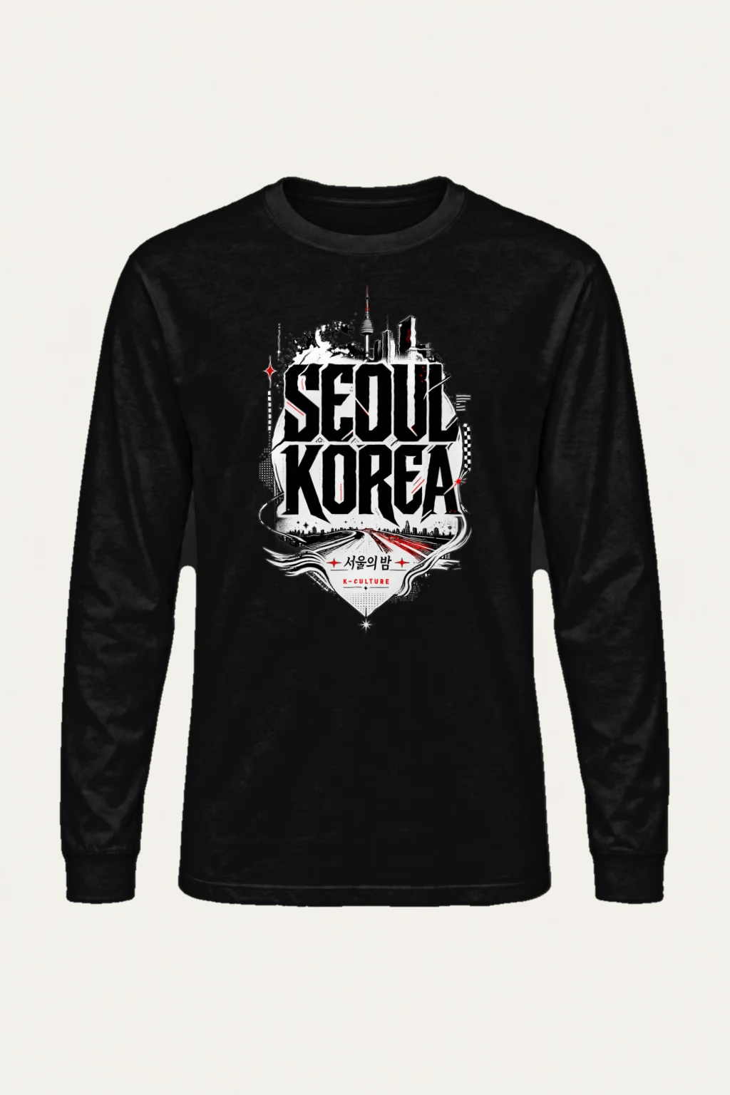 "Seoul's Night" Unisex Longsleeve T-shirt | Gildan 2400