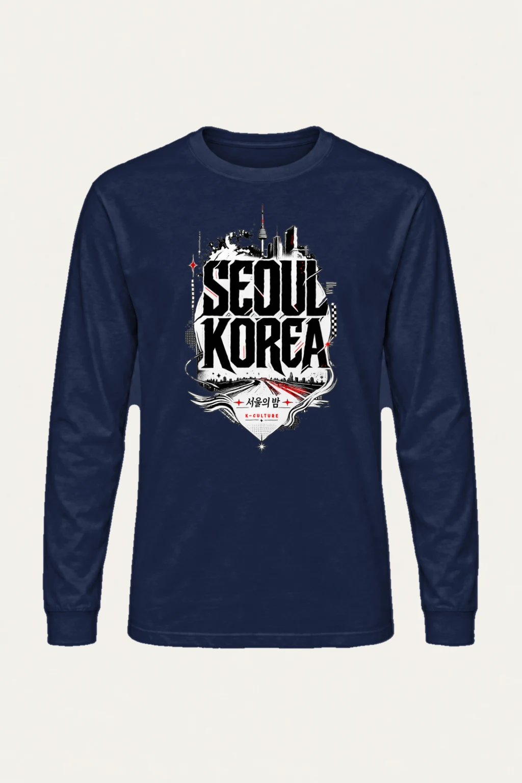 "Seoul's Night" Unisex Longsleeve T-shirt | Gildan 2400