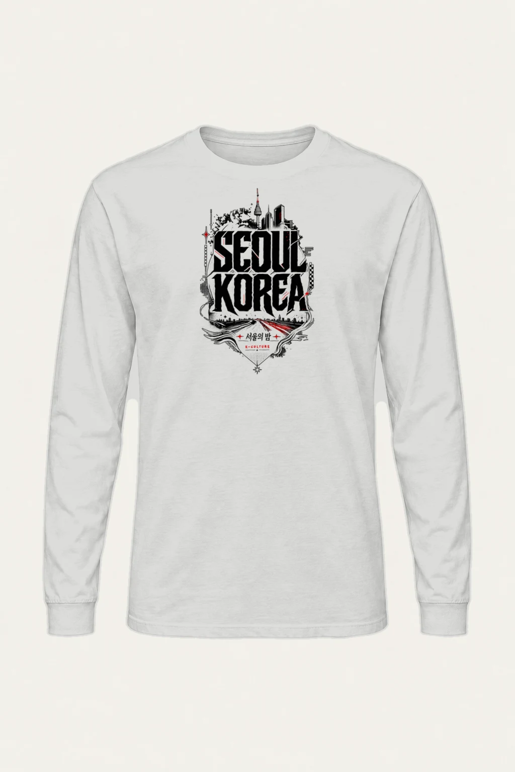 "Seoul's Night" Unisex Longsleeve T-shirt | Gildan 2400