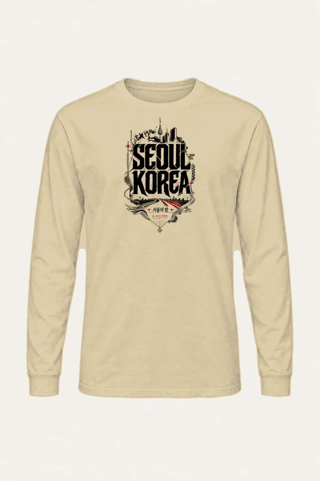 "Seoul's Night" Unisex Longsleeve T-shirt | Gildan 2400