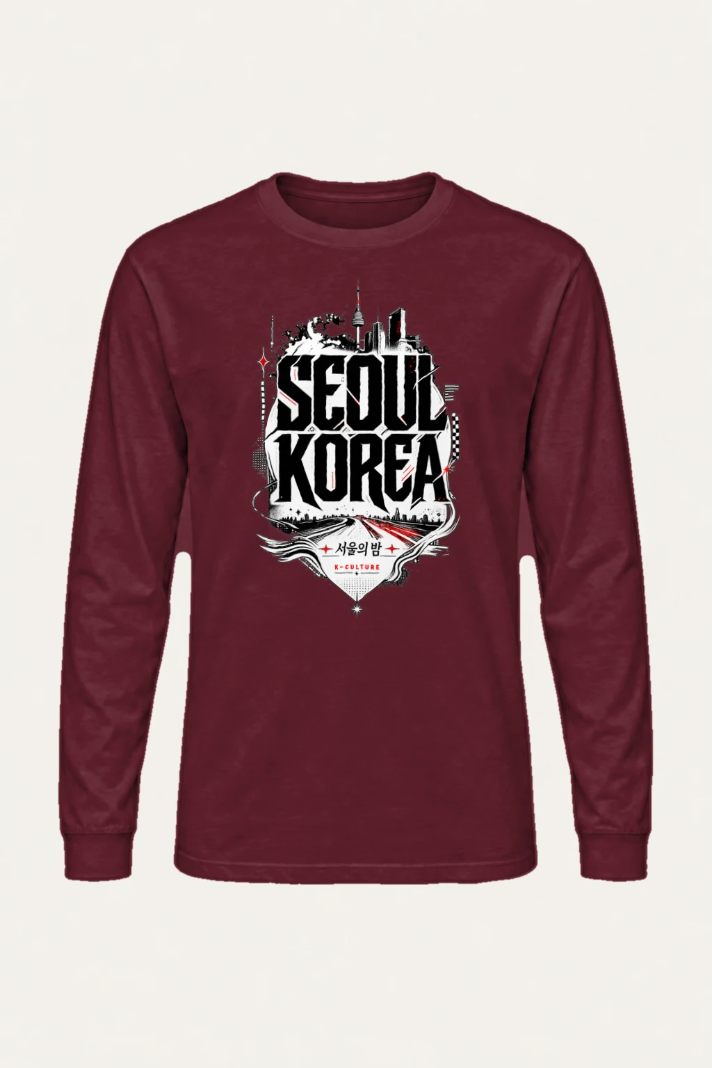 "Seoul's Night" Unisex Longsleeve T-shirt | Gildan 2400