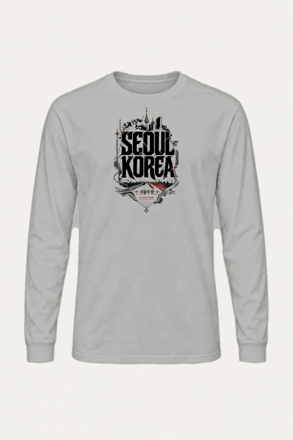 "Seoul's Night" Unisex Longsleeve T-shirt | Gildan 2400