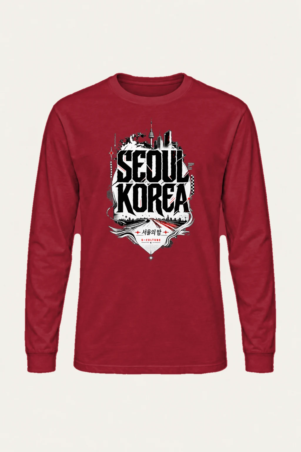 "Seoul's Night" Unisex Longsleeve T-shirt | Gildan 2400