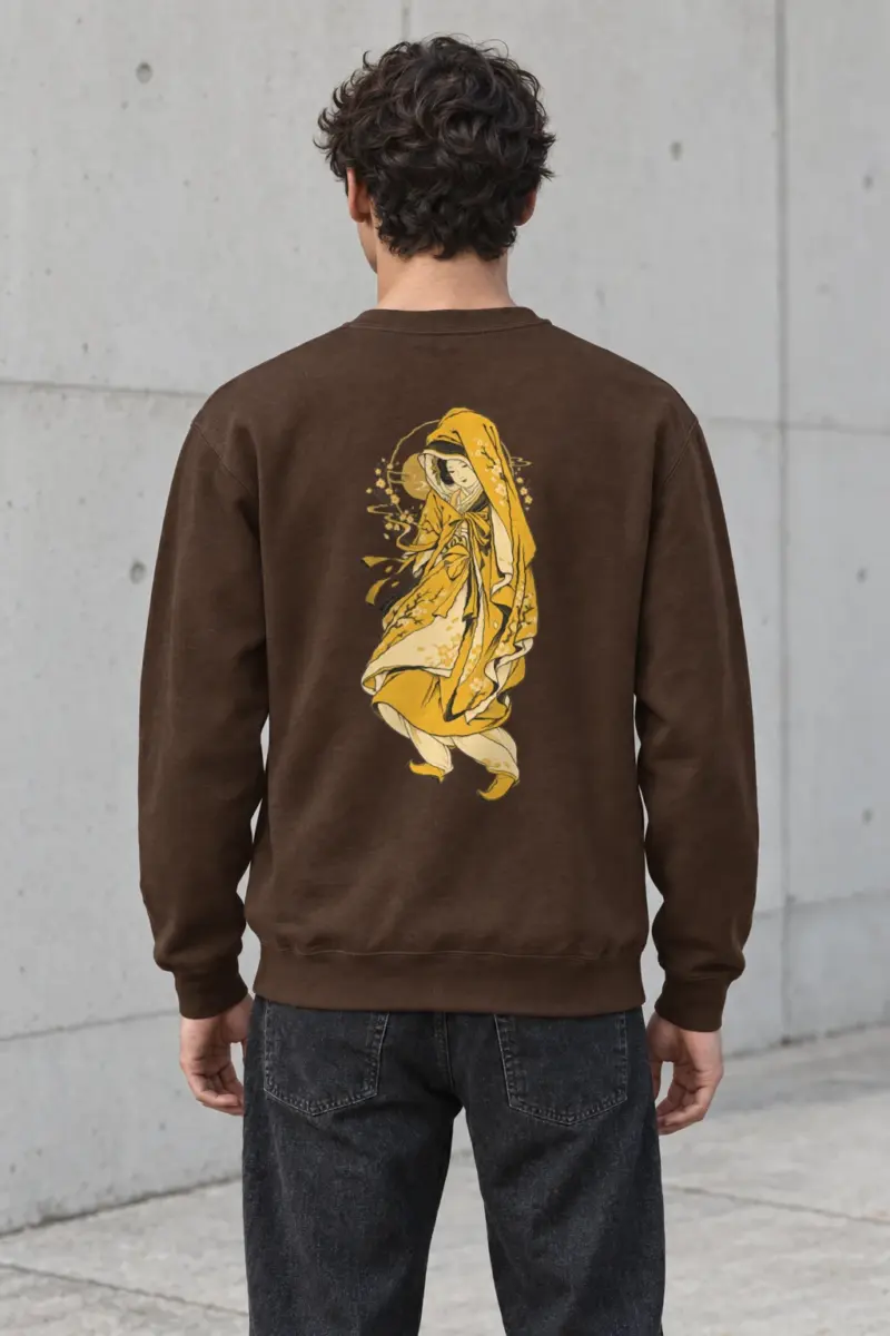 "Serene Floral Muse" Heavy Blend Unisex Crewneck Sweatshirt | Gildan 18000