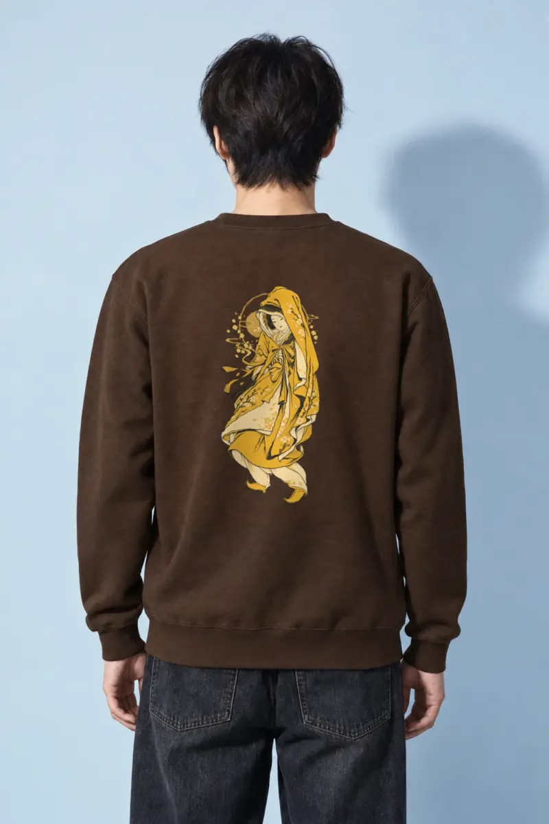 "Serene Floral Muse" Heavy Blend Unisex Crewneck Sweatshirt