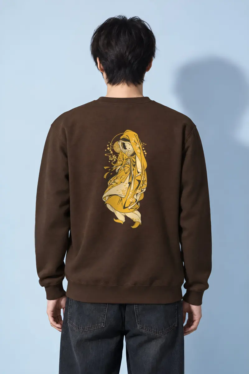 "Serene Floral Muse" Heavy Blend Unisex Crewneck Sweatshirt