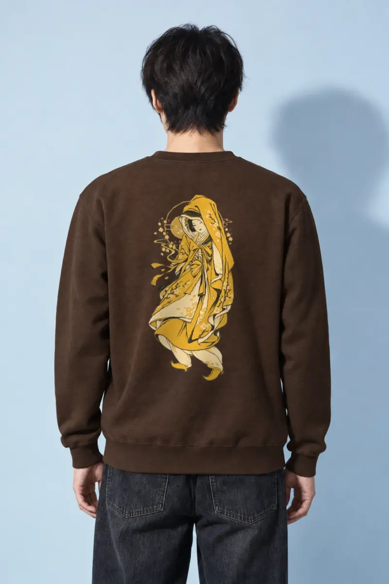 "Serene Floral Muse" Heavy Blend Unisex Crewneck Sweatshirt