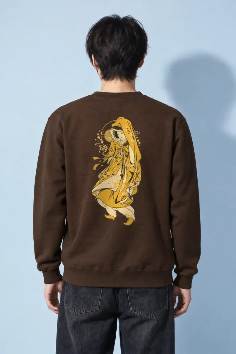 "Serene Floral Muse" Heavy Blend Unisex Crewneck Sweatshirt | Gildan 18000