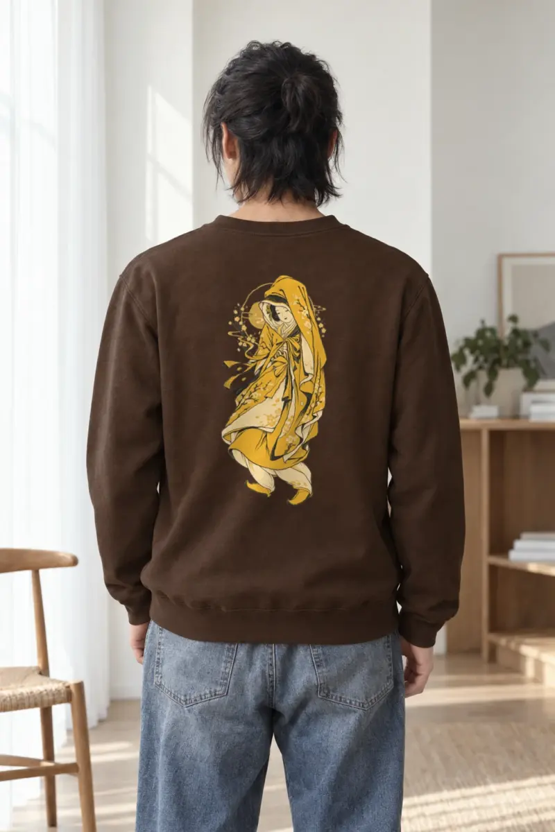 "Serene Floral Muse" Heavy Blend Unisex Crewneck Sweatshirt