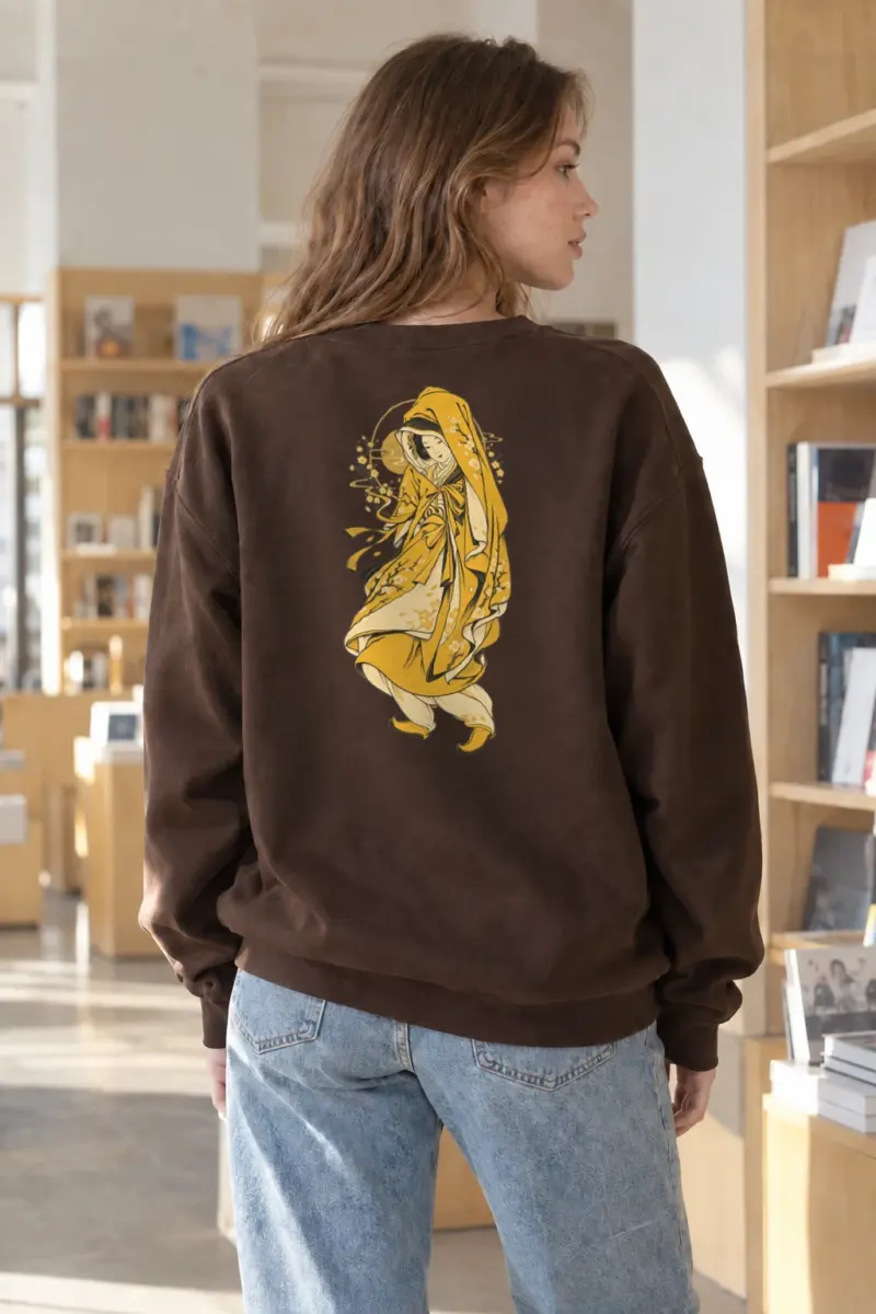 "Serene Floral Muse" Heavy Blend Unisex Crewneck Sweatshirt | Gildan 18000