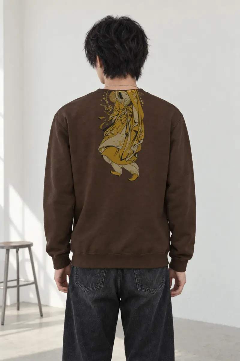 "Serene Floral Muse" Heavy Blend Unisex Crewneck Sweatshirt
