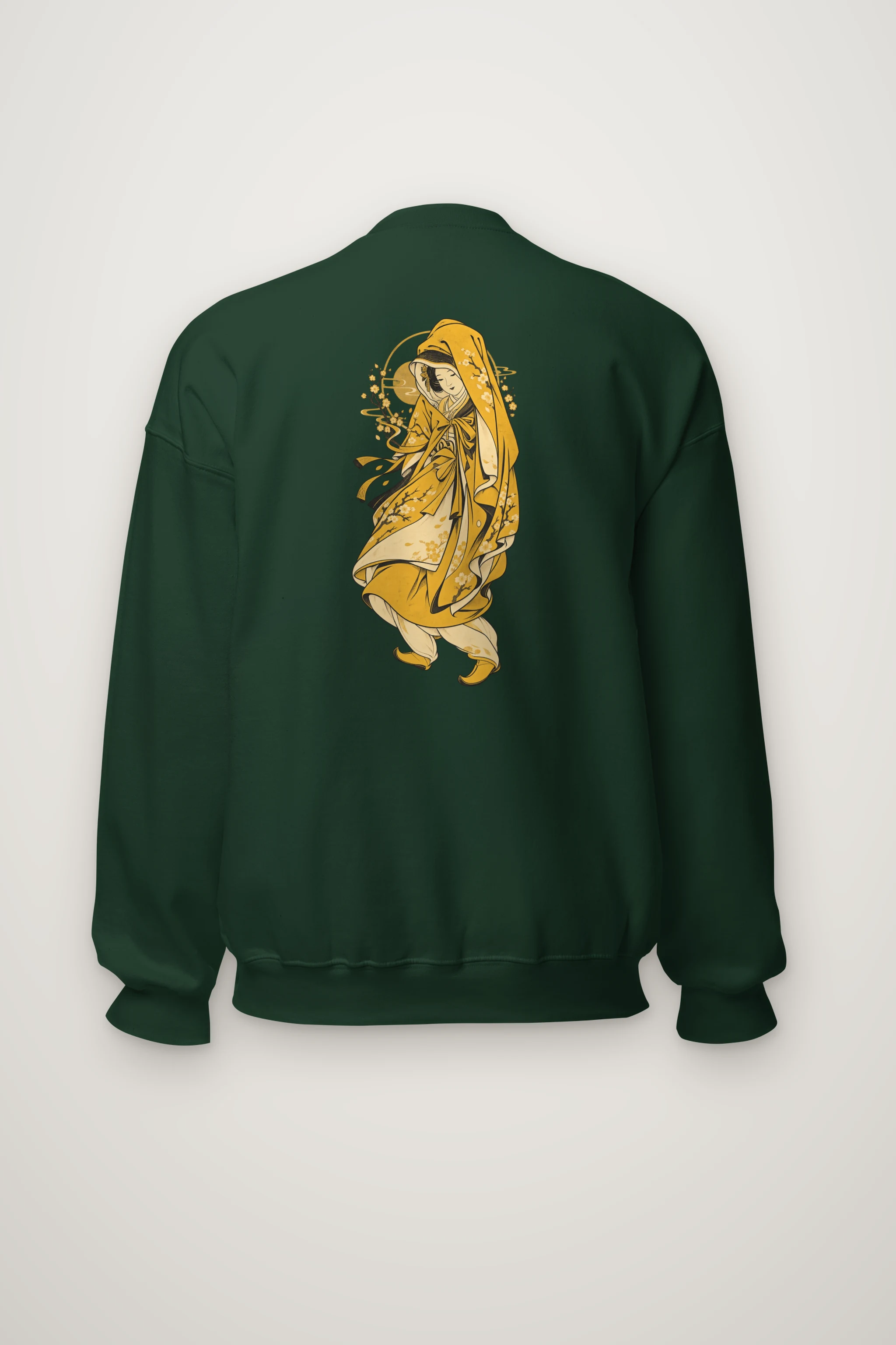 "Serene Floral Muse" Heavy Blend Unisex Crewneck Sweatshirt