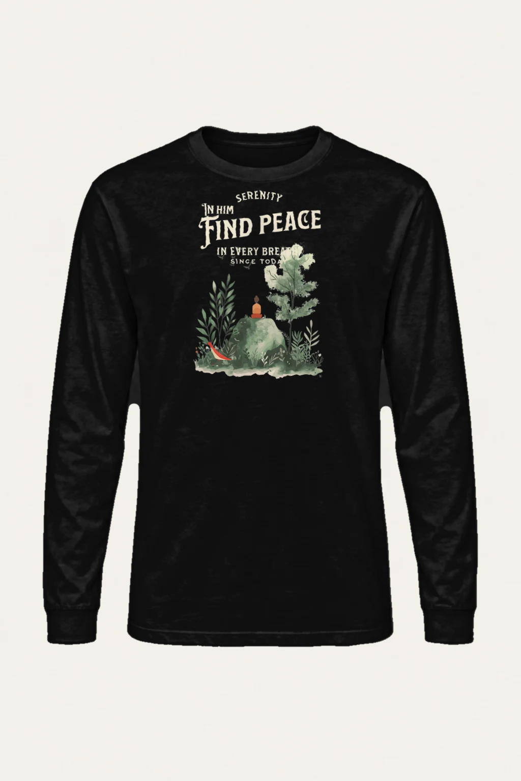"Serenity In Him" Unisex Longsleeve T-shirt | Gildan 2400