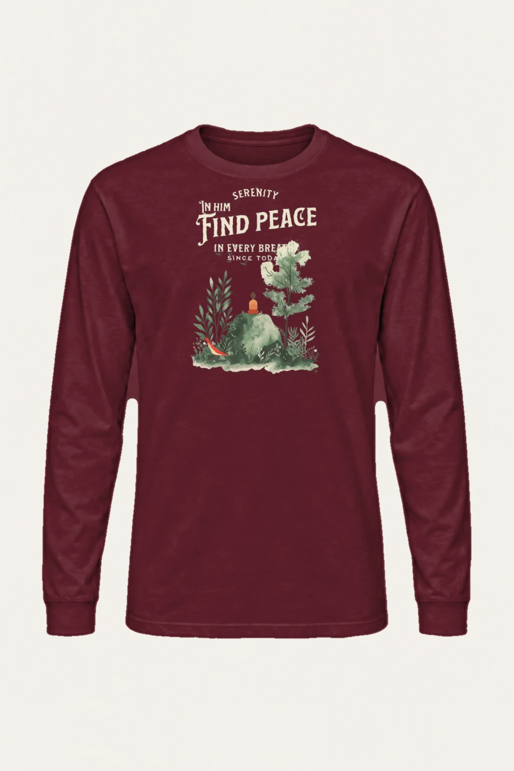 "Serenity In Him" Unisex Longsleeve T-shirt | Gildan 2400