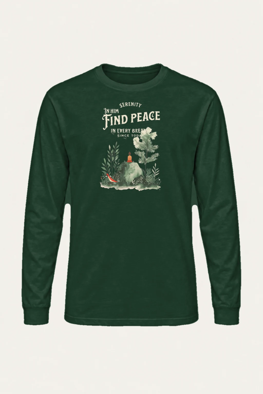 "Serenity In Him" Unisex Longsleeve T-shirt | Gildan 2400