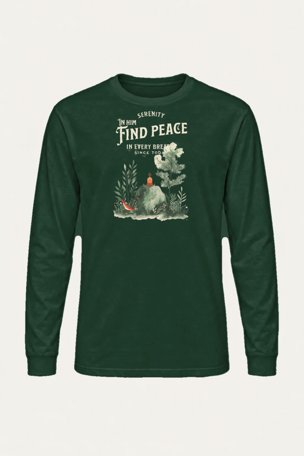 "Serenity In Him" Unisex Longsleeve T-shirt | Gildan 2400