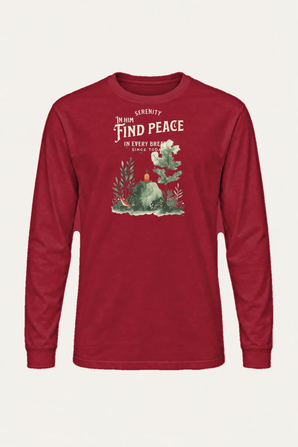 "Serenity In Him" Unisex Longsleeve T-shirt | Gildan 2400