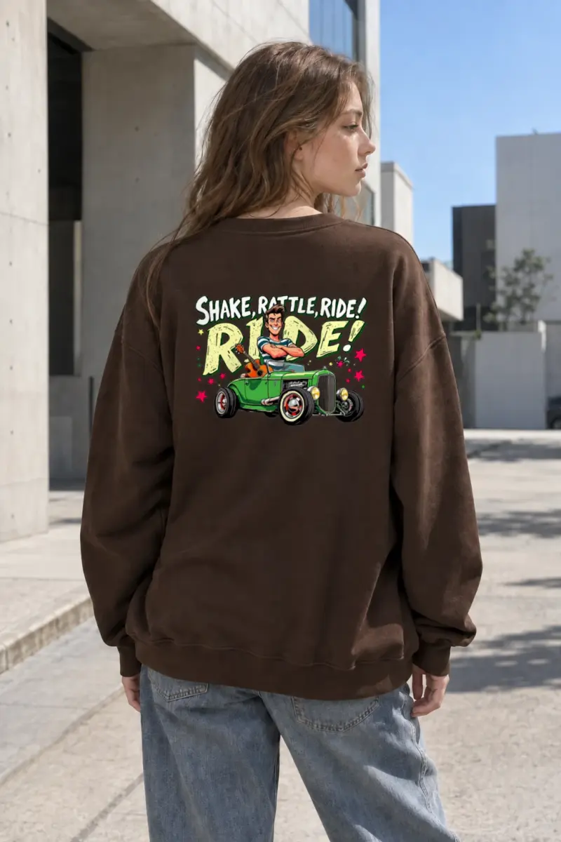 "Shake Rattle Ride" Heavy Blend Unisex Crewneck Sweatshirt | Gildan 18000
