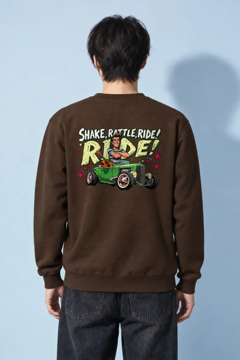 "Shake Rattle Ride" Heavy Blend Unisex Crewneck Sweatshirt
