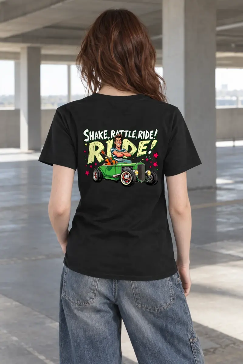 "Shake Rattle Ride" Heavyweight Unisex Crewneck T-shirt