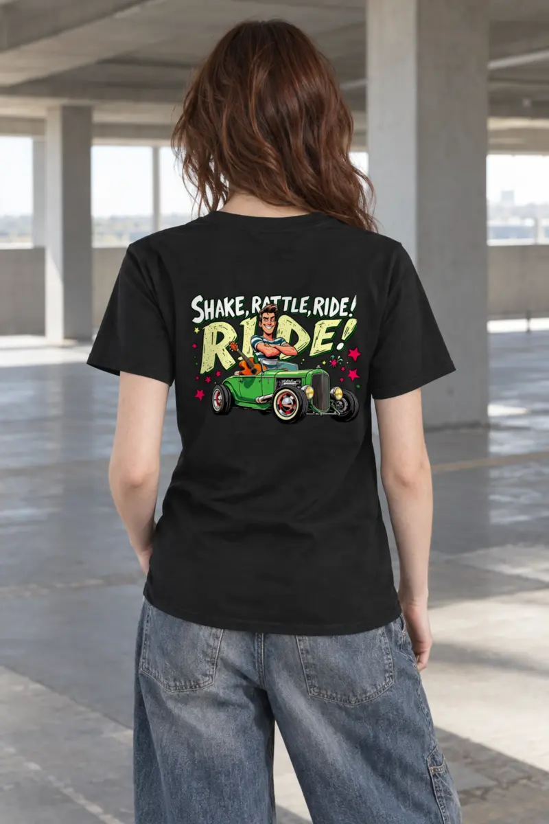 "Shake Rattle Ride" Heavyweight Unisex Crewneck T-shirt