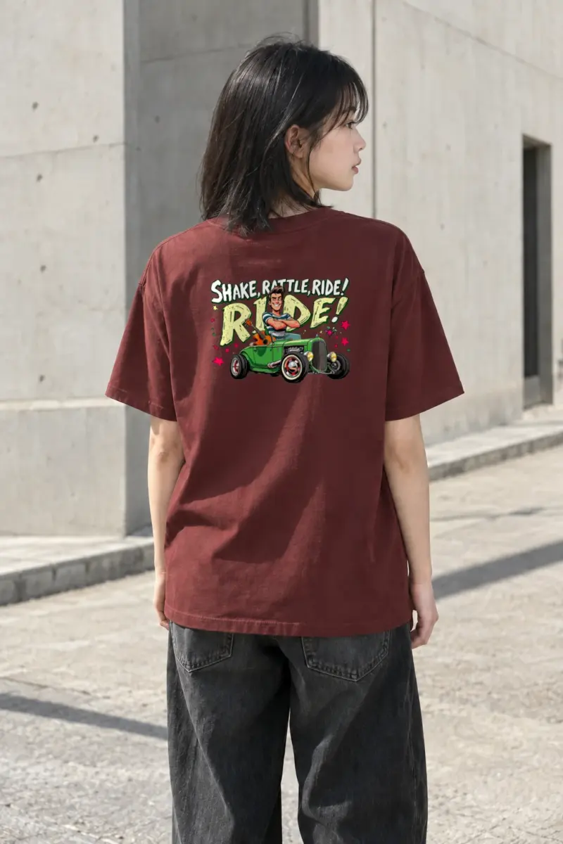 "Shake Rattle Ride" Heavyweight Unisex Crewneck T-shirt | Gildan 5000