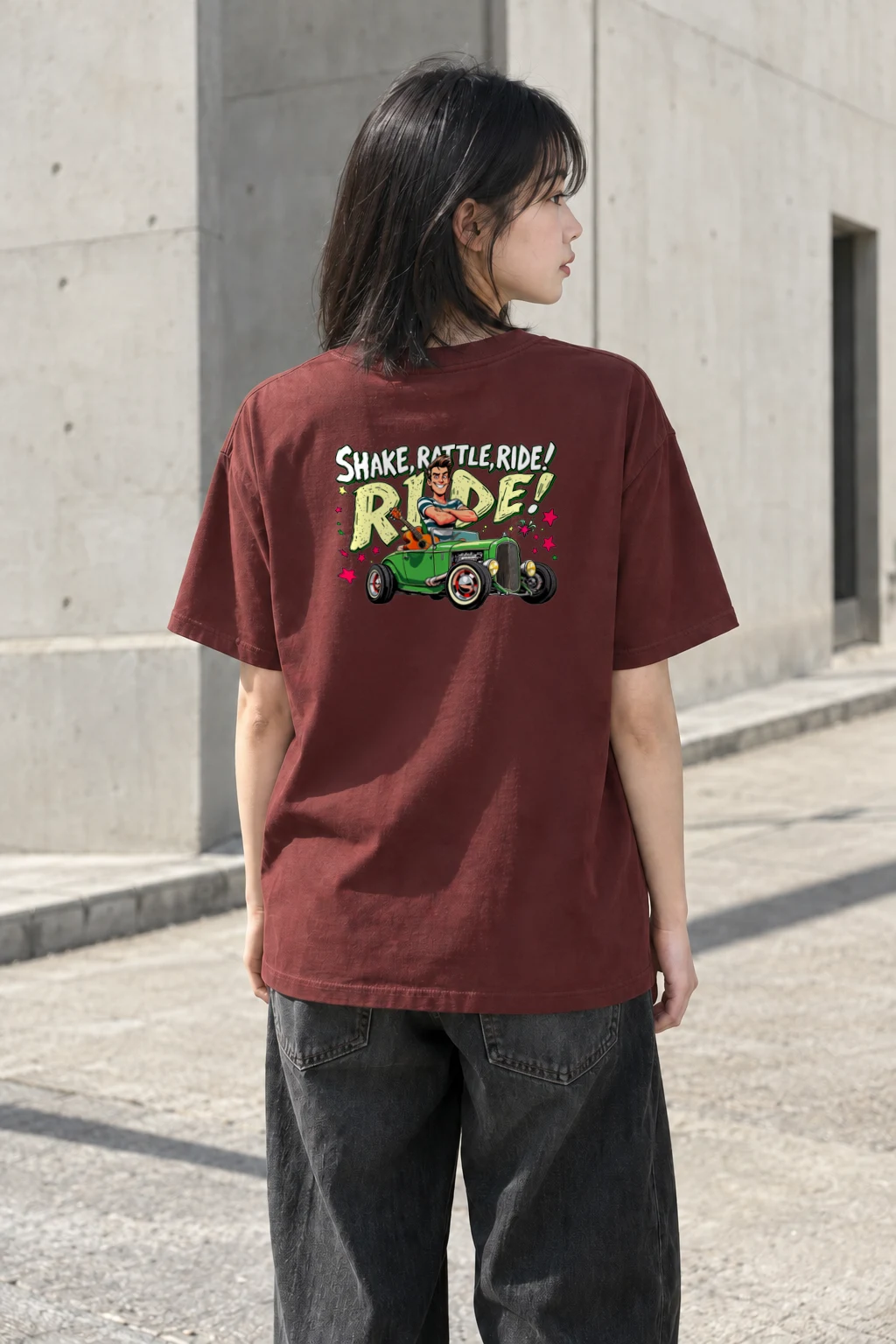 "Shake Rattle Ride" Heavyweight Unisex Crewneck T-shirt | Gildan 5000