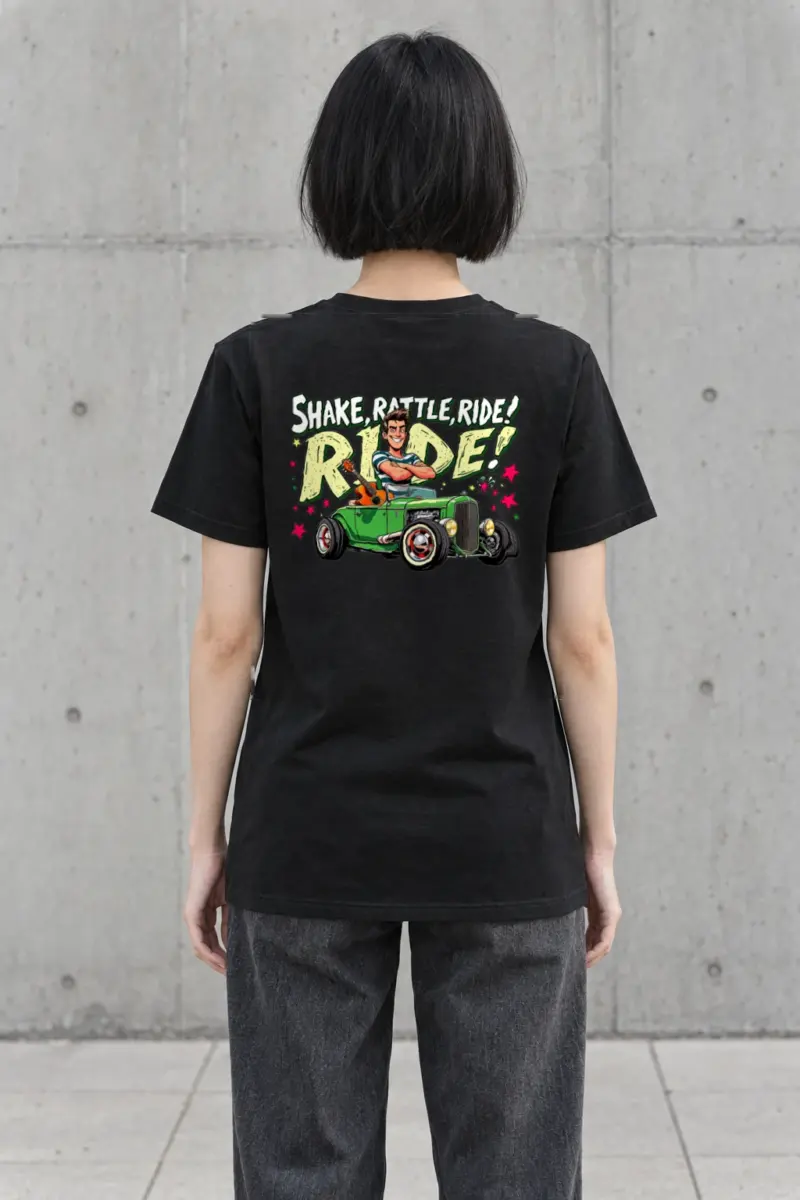 "Shake Rattle Ride" Heavyweight Unisex Crewneck T-shirt