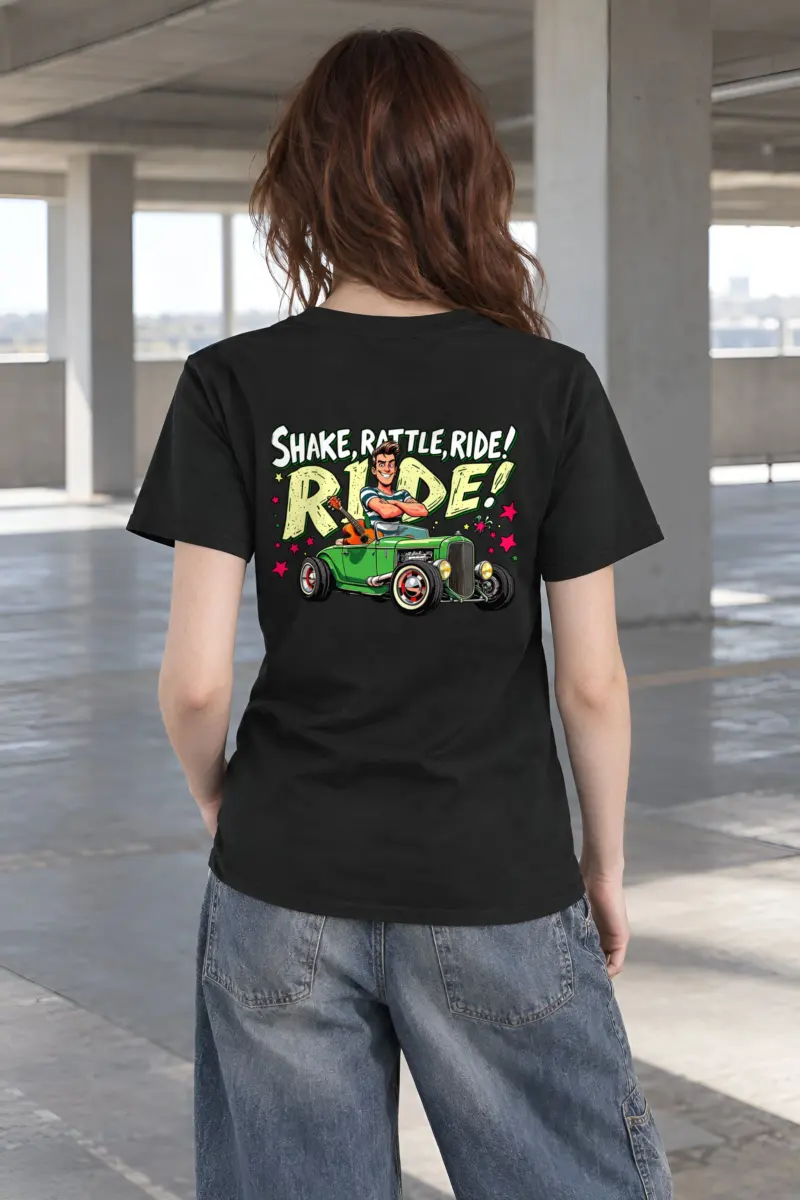 "Shake Rattle Ride" Heavyweight Unisex Crewneck T-shirt