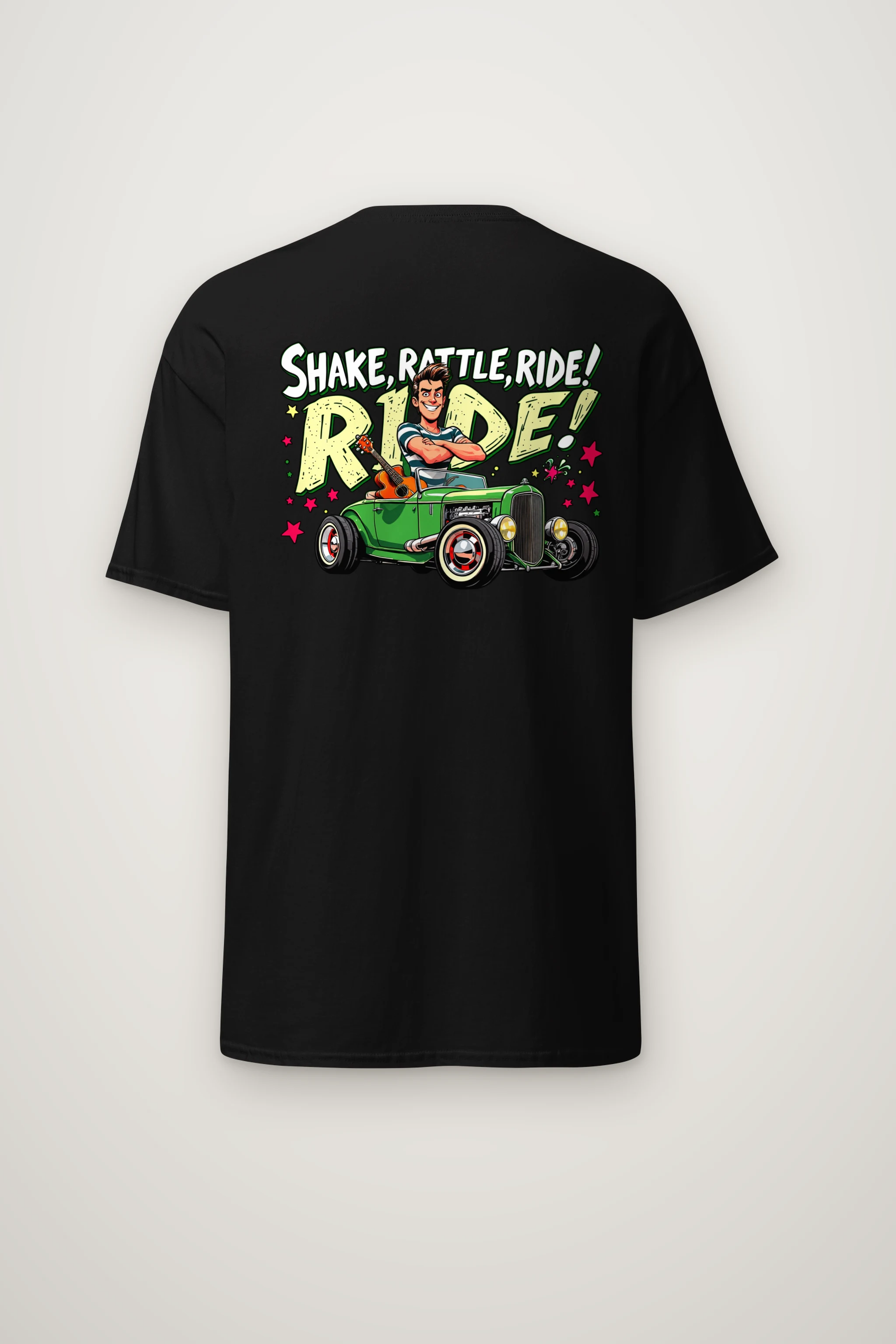 "Shake Rattle Ride" Heavyweight Unisex Crewneck T-shirt
