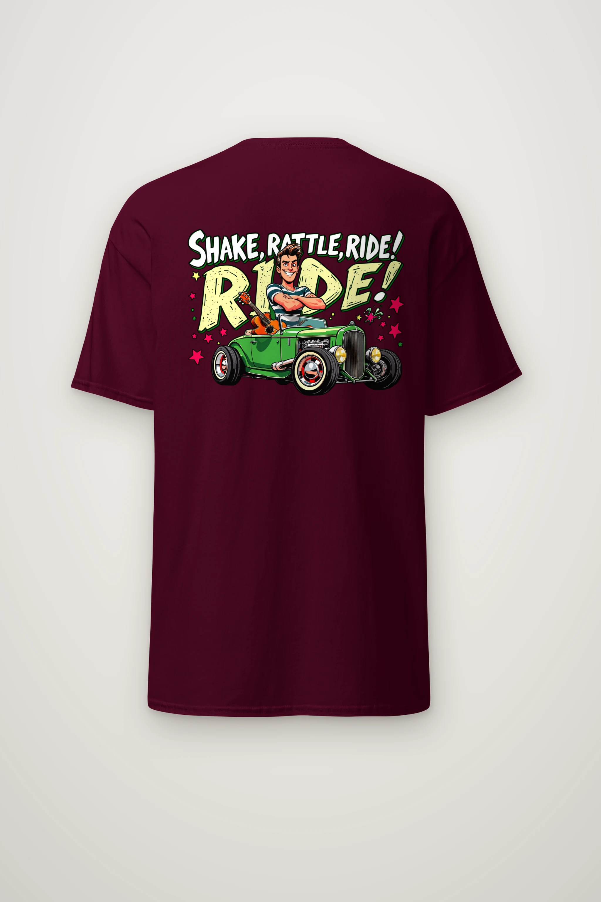 "Shake Rattle Ride" Heavyweight Unisex Crewneck T-shirt