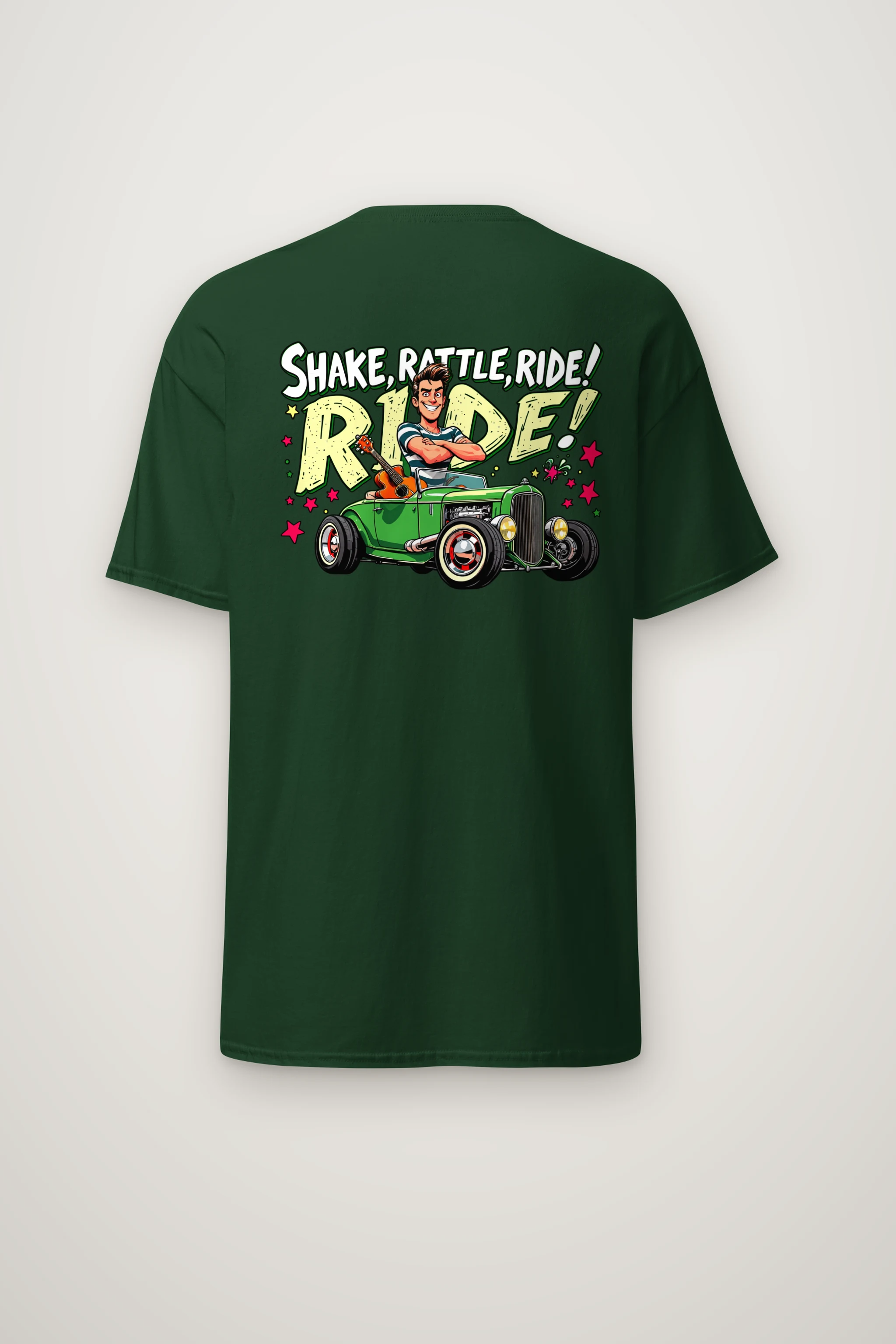 "Shake Rattle Ride" Heavyweight Unisex Crewneck T-shirt