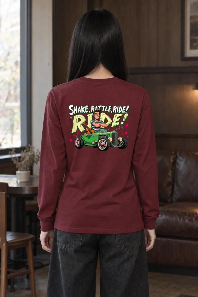 "Shake, Rattle, Ride" Unisex Longsleeve T-shirt