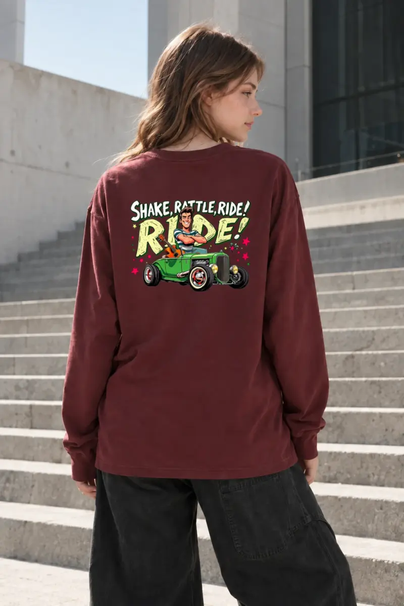 "Shake, Rattle, Ride" Unisex Longsleeve T-shirt | Gildan 2400