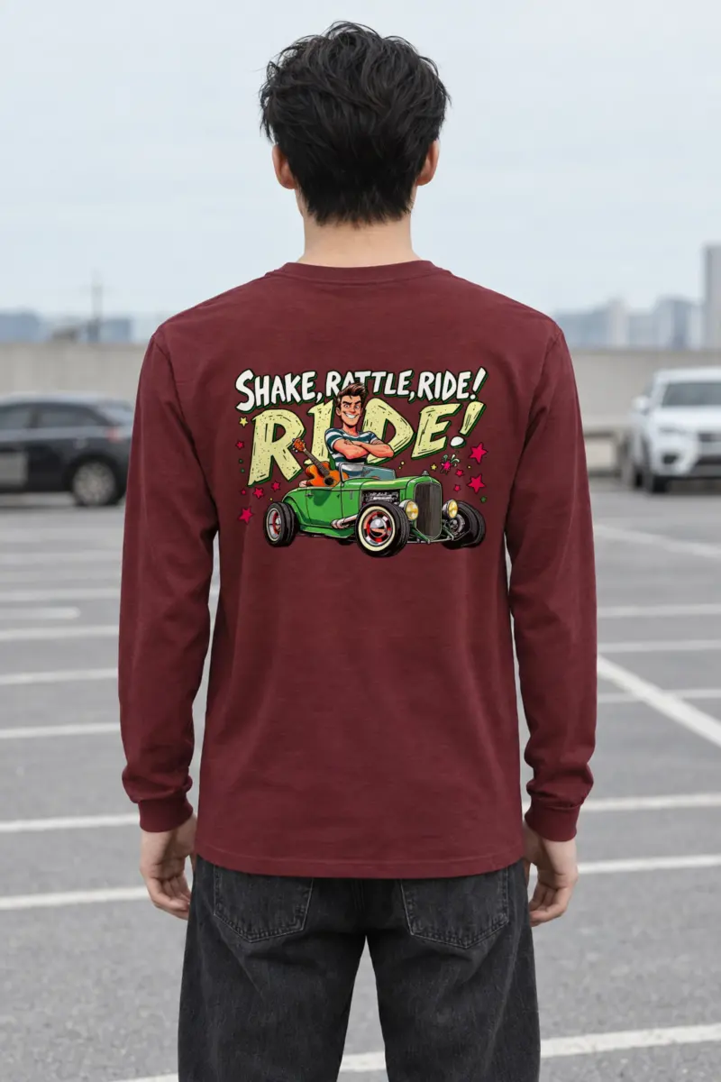 "Shake, Rattle, Ride" Unisex Longsleeve T-shirt