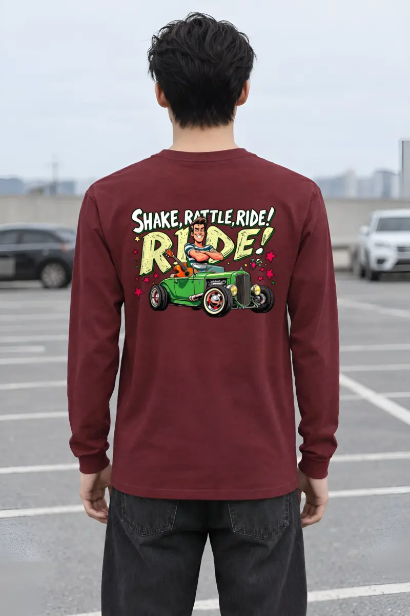 "Shake, Rattle, Ride" Unisex Longsleeve T-shirt