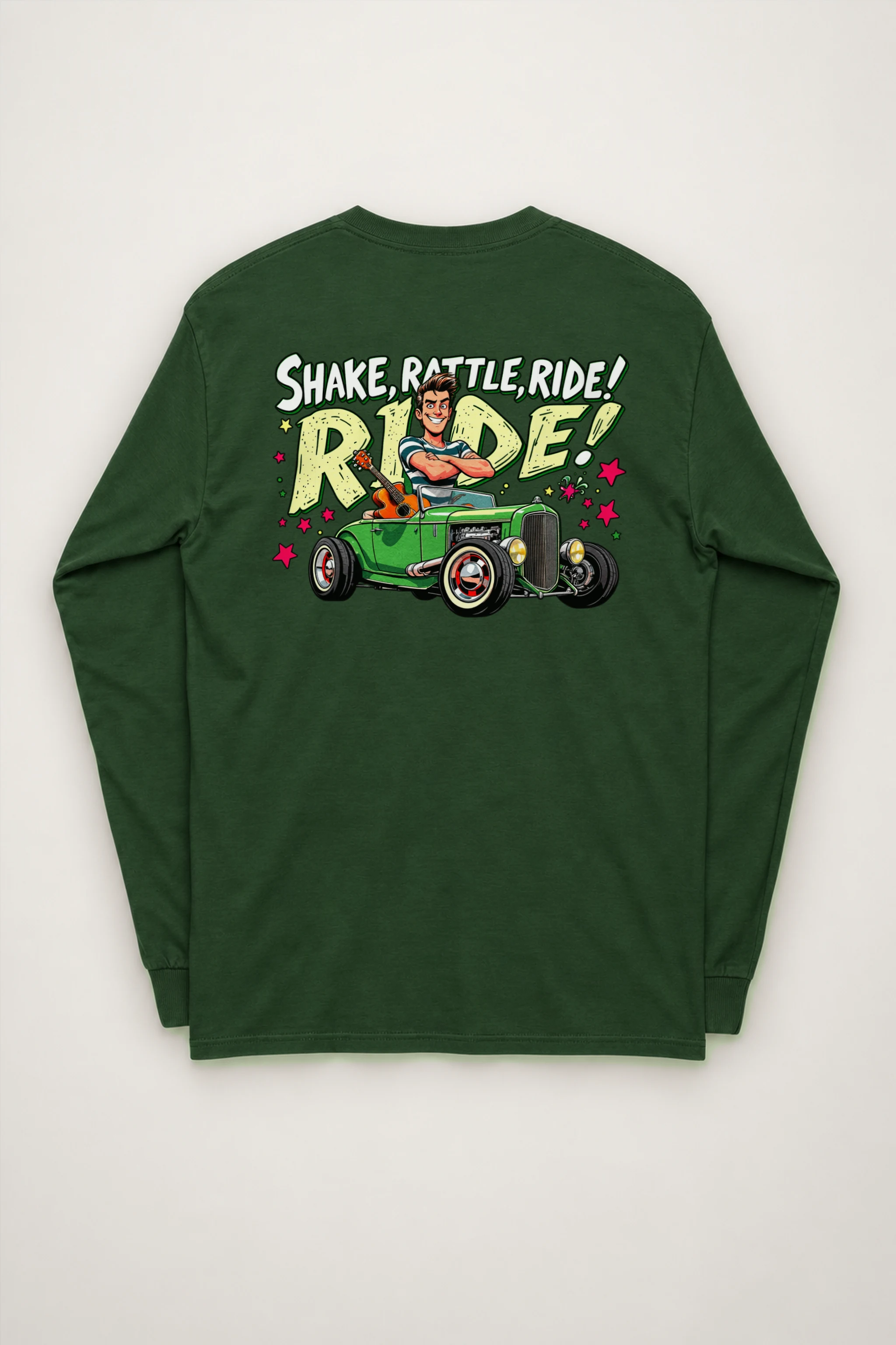 "Shake, Rattle, Ride" Unisex Longsleeve T-shirt