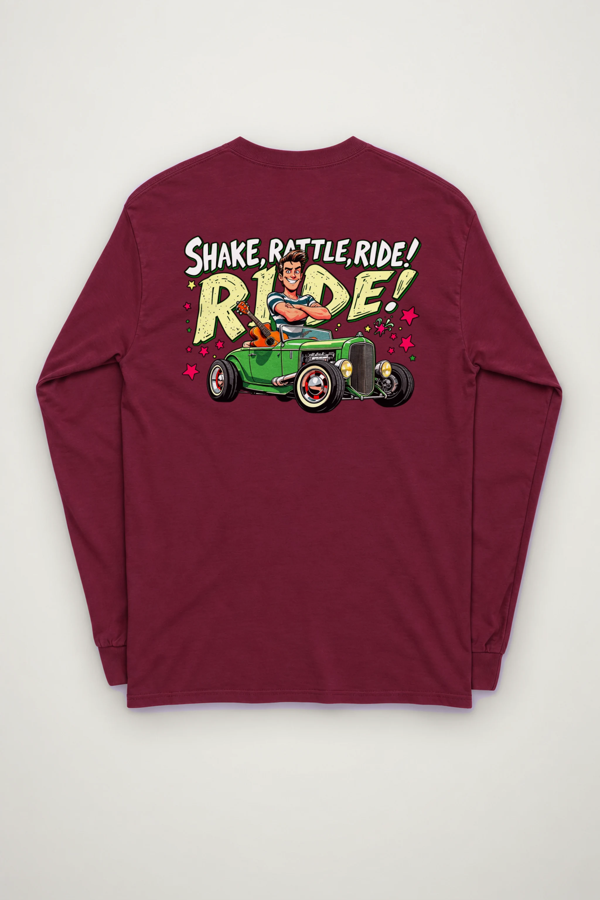 "Shake, Rattle, Ride" Unisex Longsleeve T-shirt