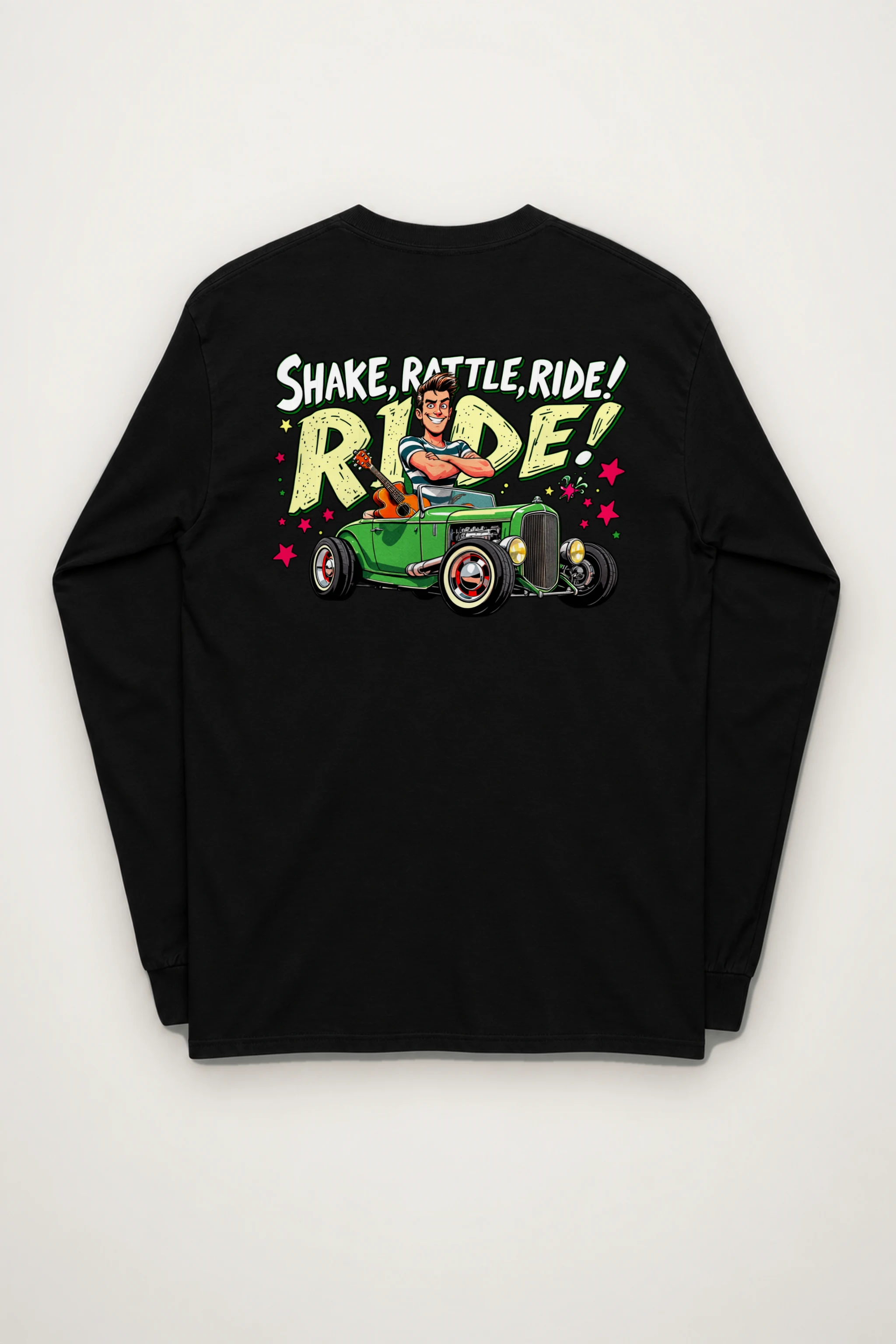 "Shake, Rattle, Ride" Unisex Longsleeve T-shirt