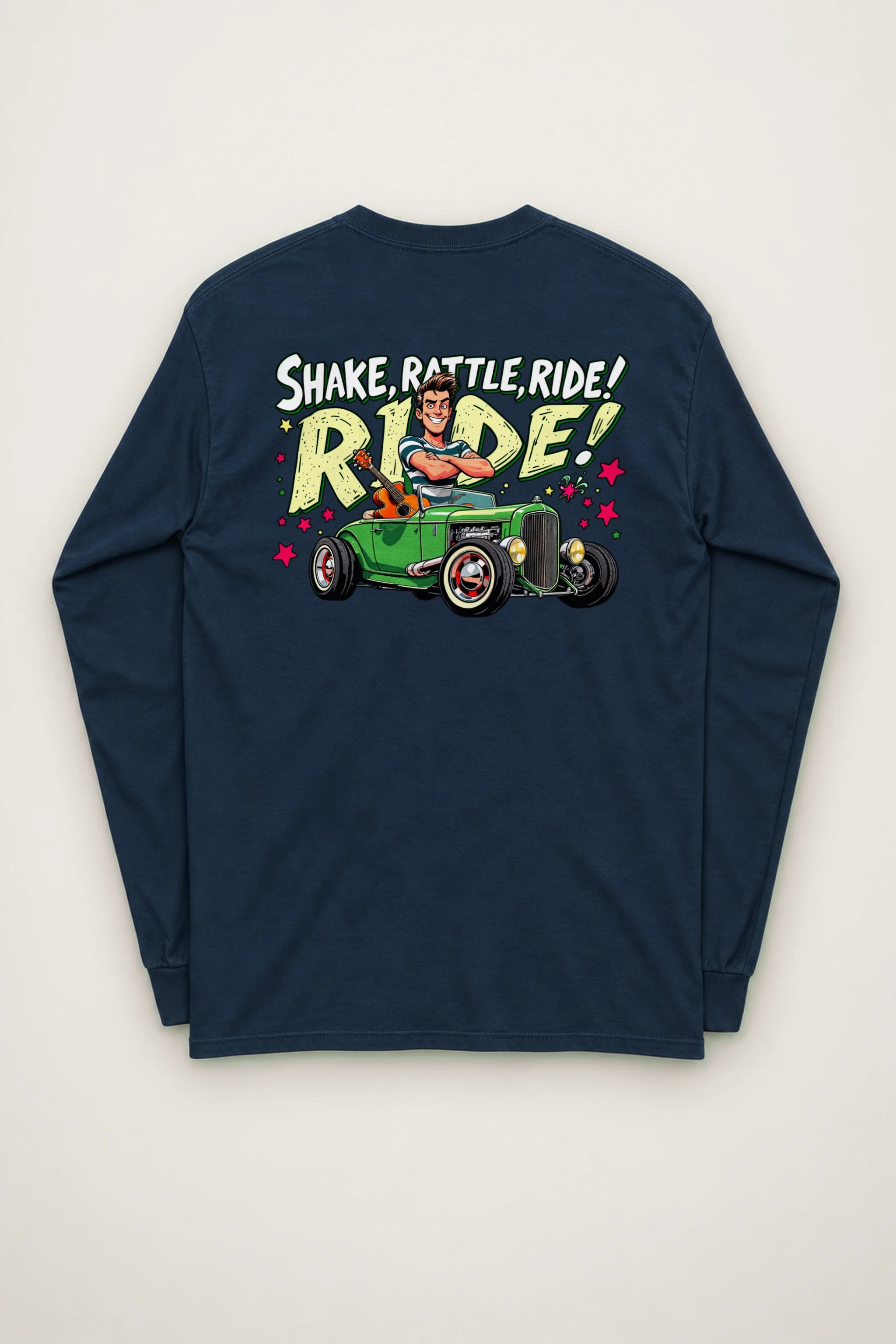 "Shake, Rattle, Ride" Unisex Longsleeve T-shirt