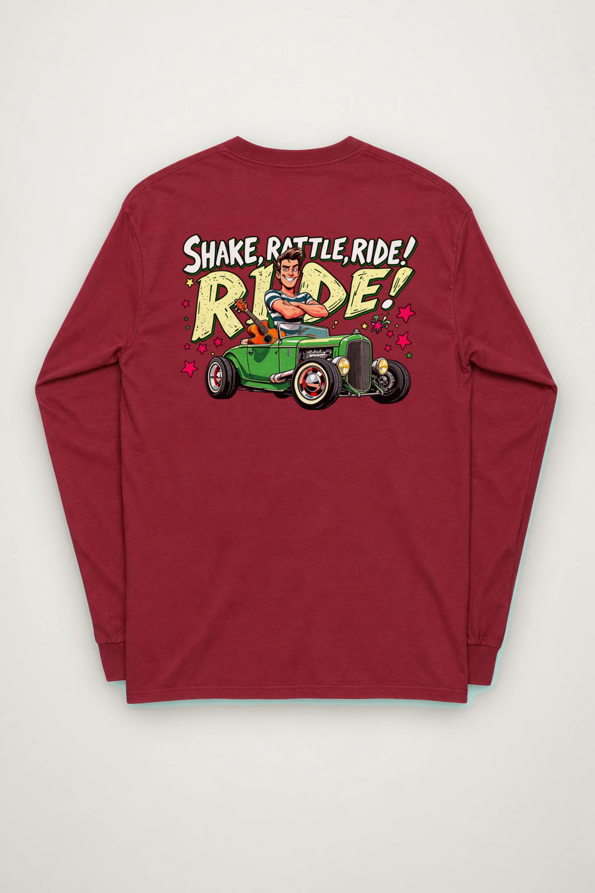"Shake, Rattle, Ride" Unisex Longsleeve T-shirt