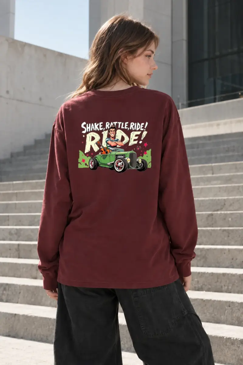 "Share, Rattle, Ride" Unisex Longsleeve T-shirt | Gildan 2400