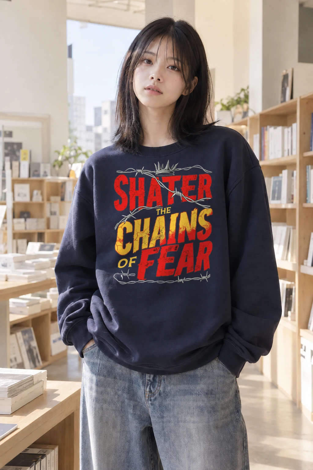 "Shatter The Chains" Heavy Blend Unisex Crewneck Sweatshirt | Gildan 18000