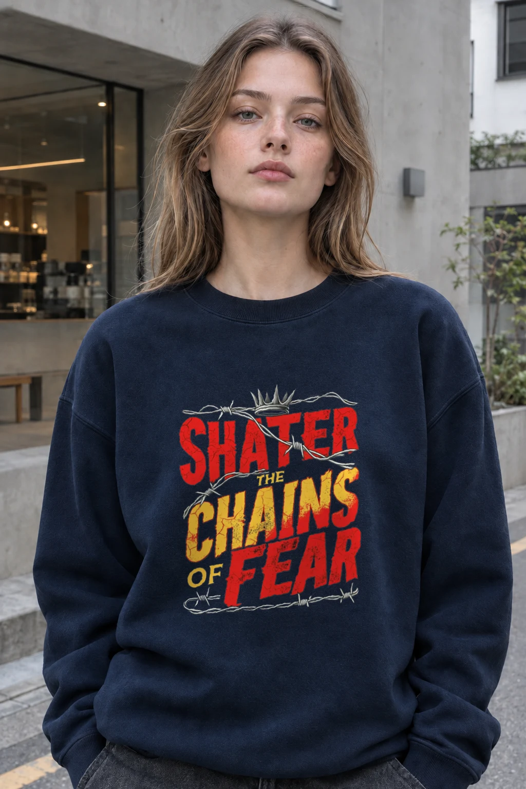 "Shatter The Chains" Heavy Blend Unisex Crewneck Sweatshirt | Gildan 18000