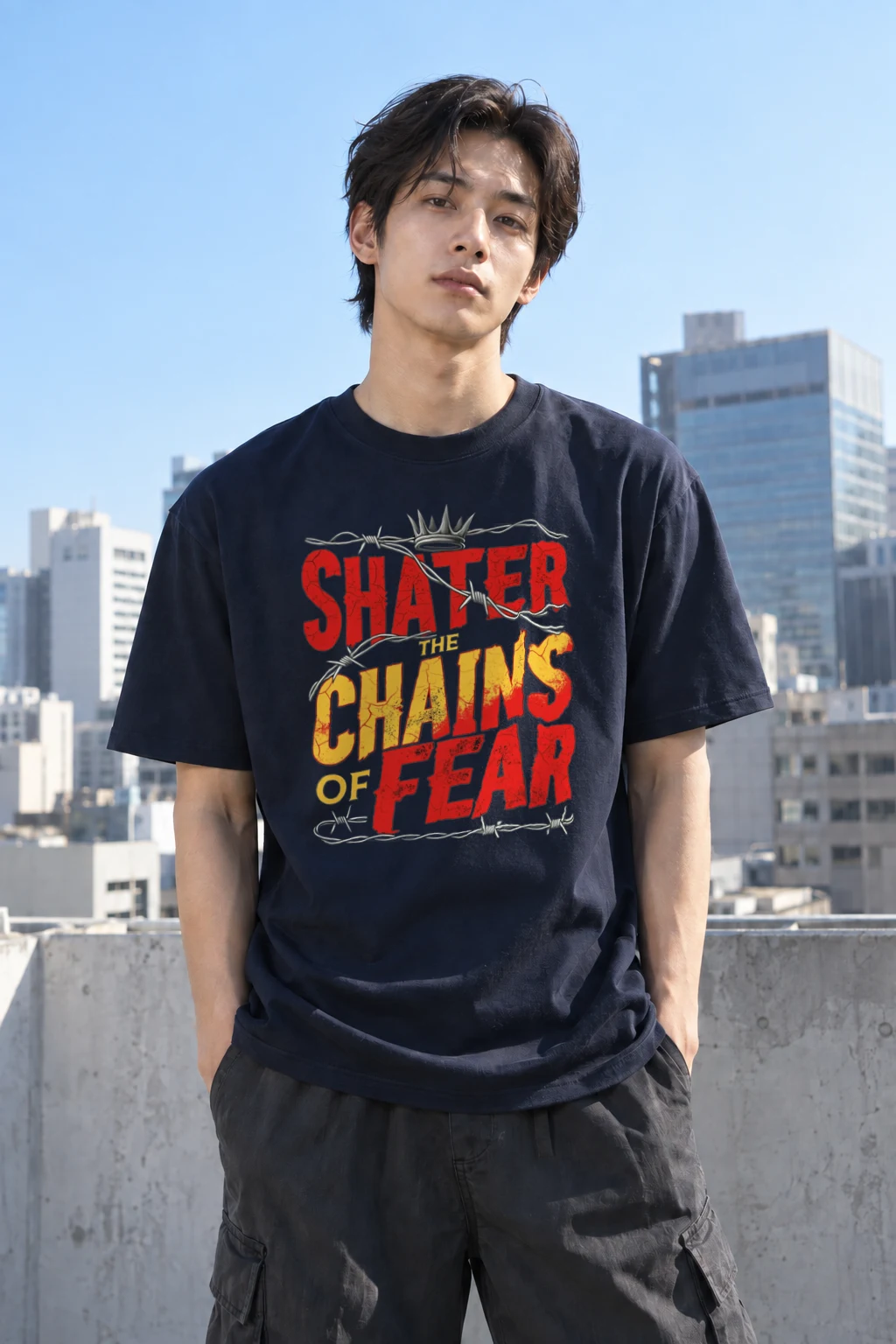 "Shatter The Chains" Heavyweight Unisex Crewneck T-shirt | Gildan 5000