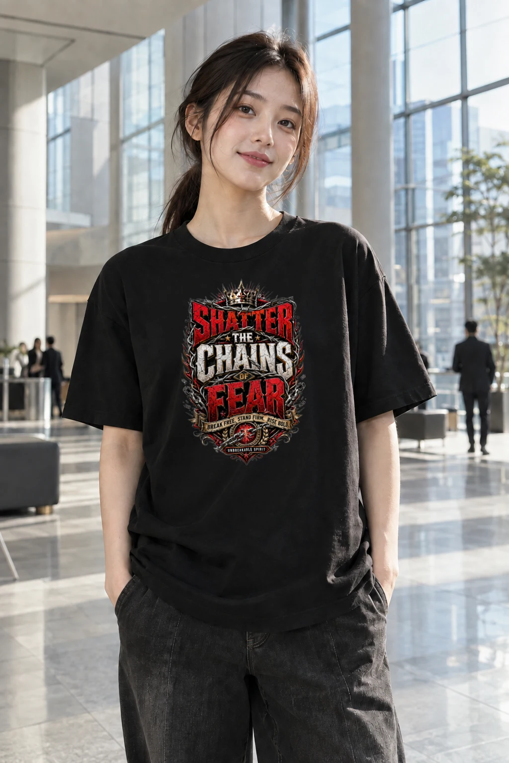 "Shatter The Chains" Heavyweight Unisex Crewneck T-shirt | Gildan 5000